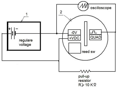 схема подключении осциллографа к расходомеру